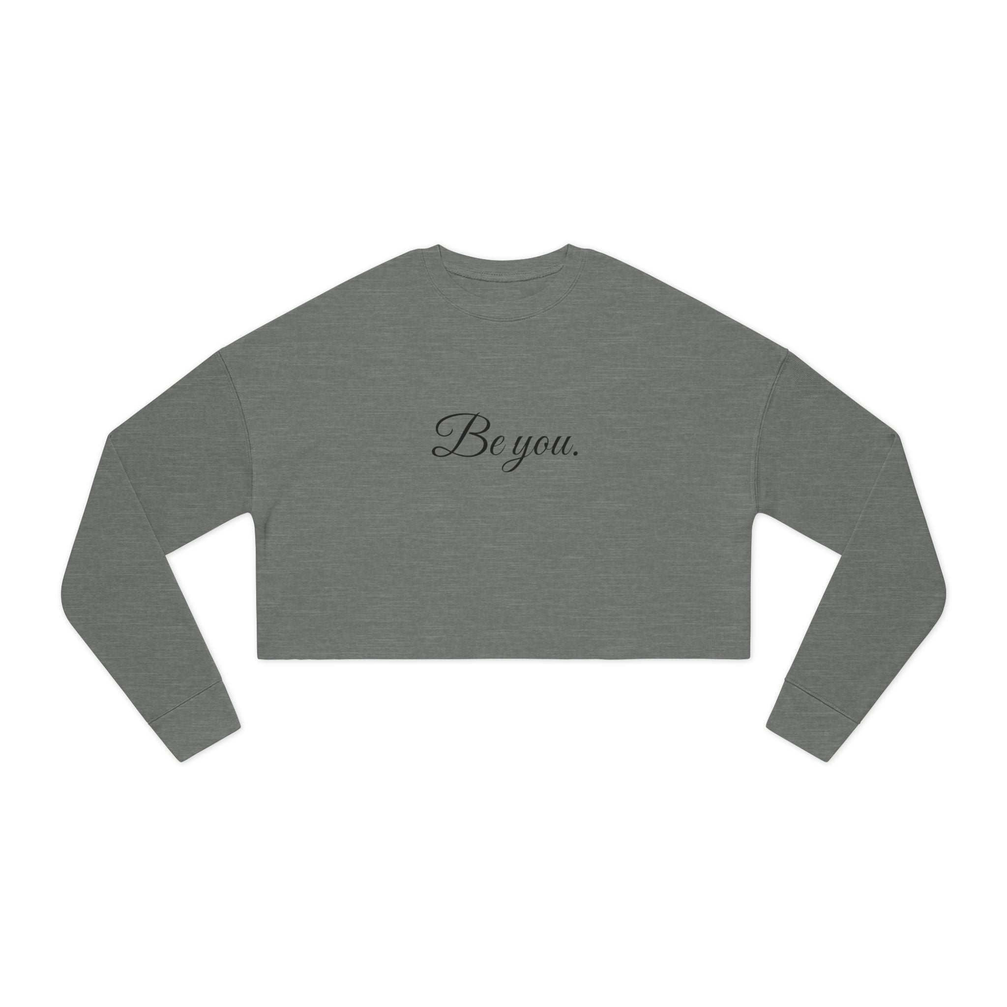 Women's Cropped Crew- Black writing