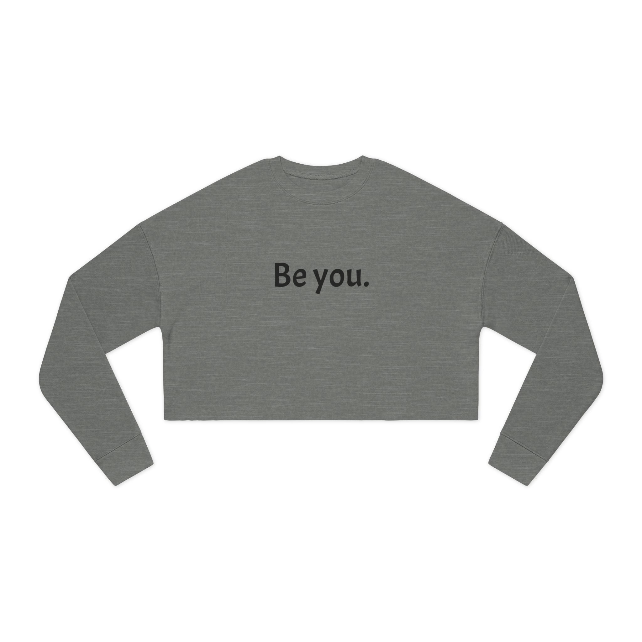 Women's Cropped Crew- Black writing