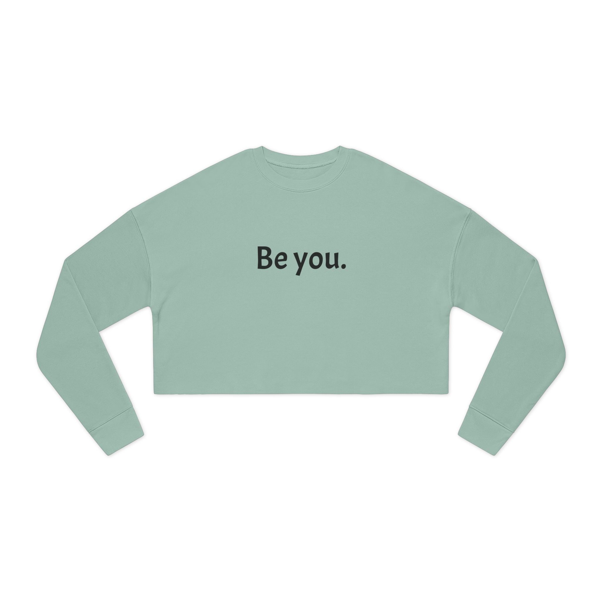 Women's Cropped Crew- Black writing