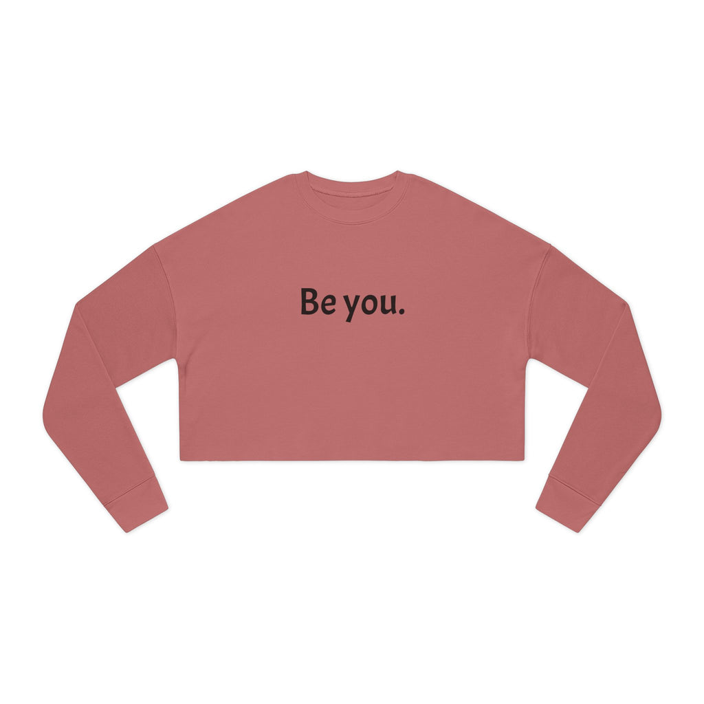 Women's Cropped Crew- Black writing