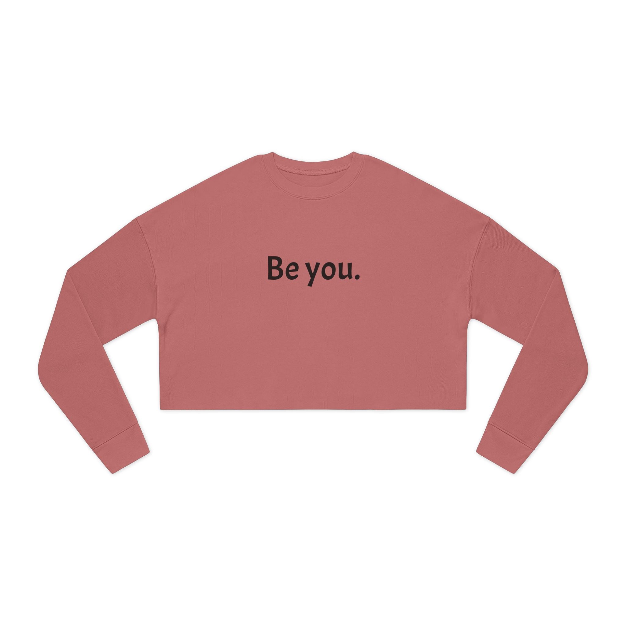 Women's Cropped Crew- Black writing